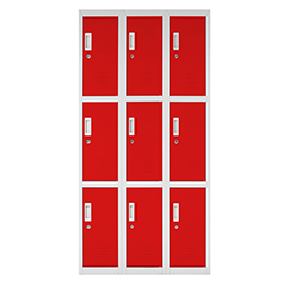 ·OL3-03 Locker OL 9 puertas Rojo