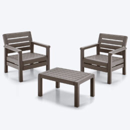 SET-03 SET BALCON 2 SILLONES+MESA CENTRO MOCCA  RIMAX